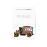 delivery driver thank you card unfolded