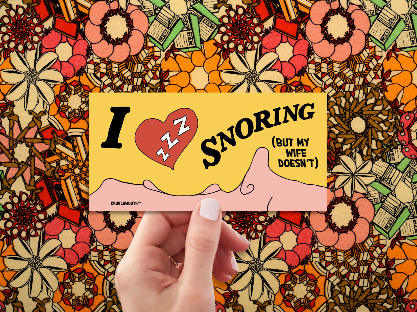 I Love Snoring (But My Wife Doesn't) Bumper Sticker