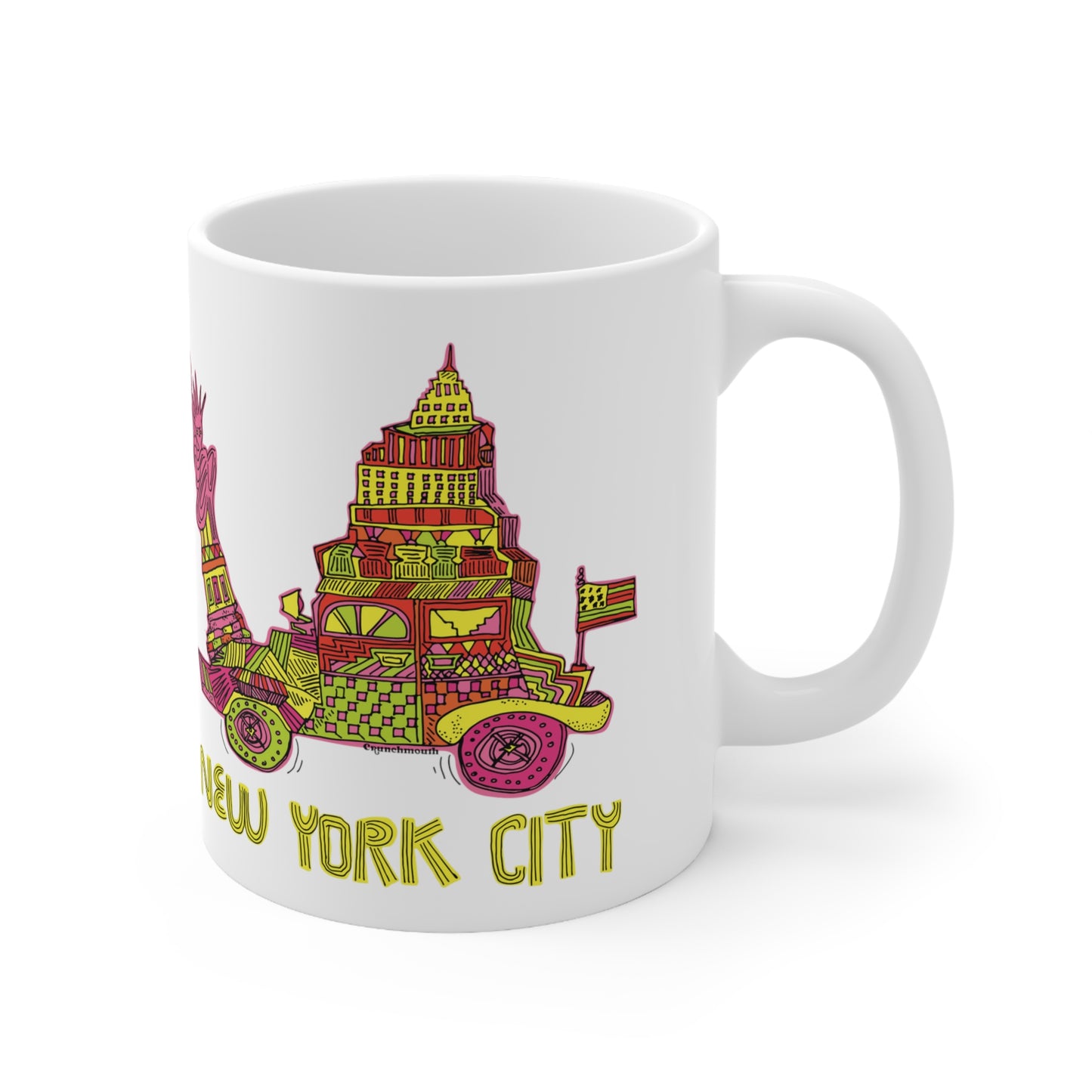 nyc whimsical taxi cab mug