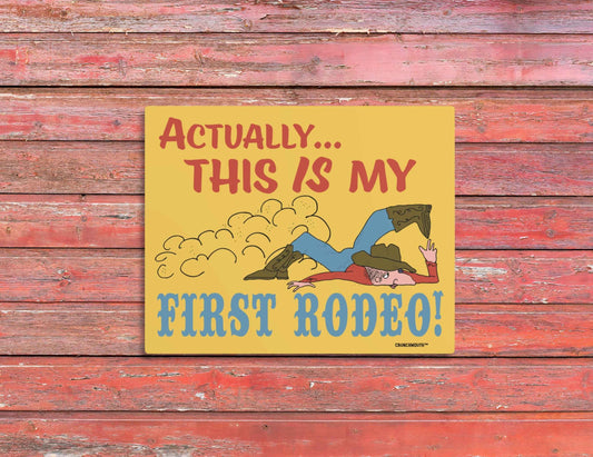 actually this is my first rodeo interior wall sign, red wood panel background