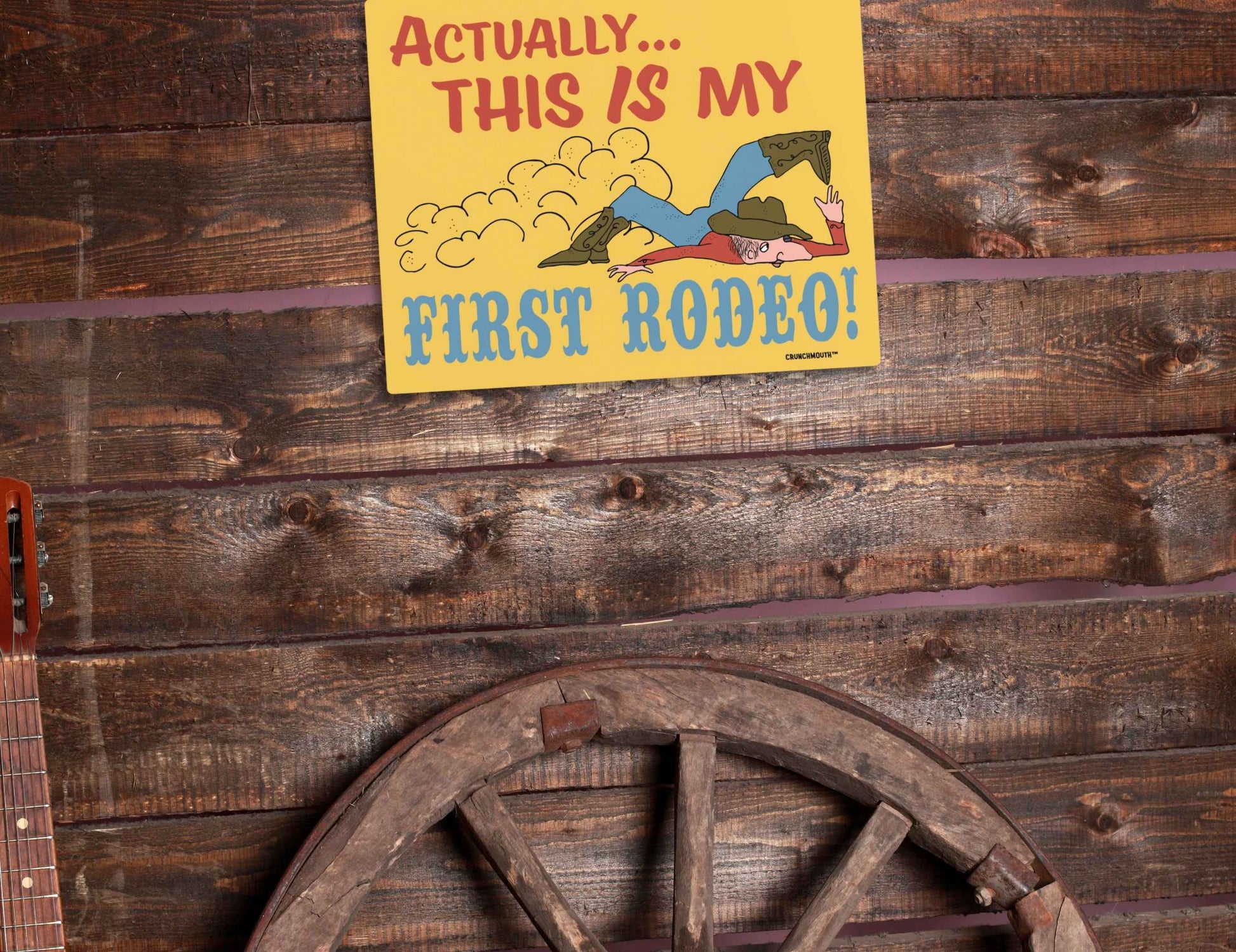 actually this is my first rodeo interior wall sign, displayed in context on barn wall