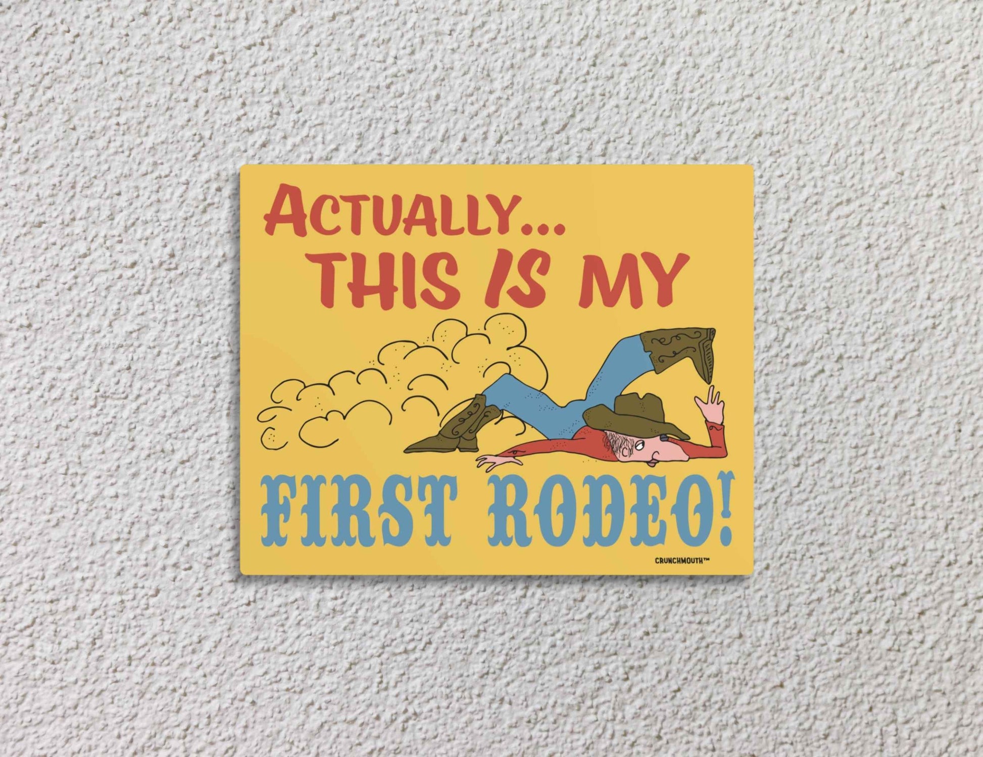 actually this is my first rodeo interior wall sign, white textured background