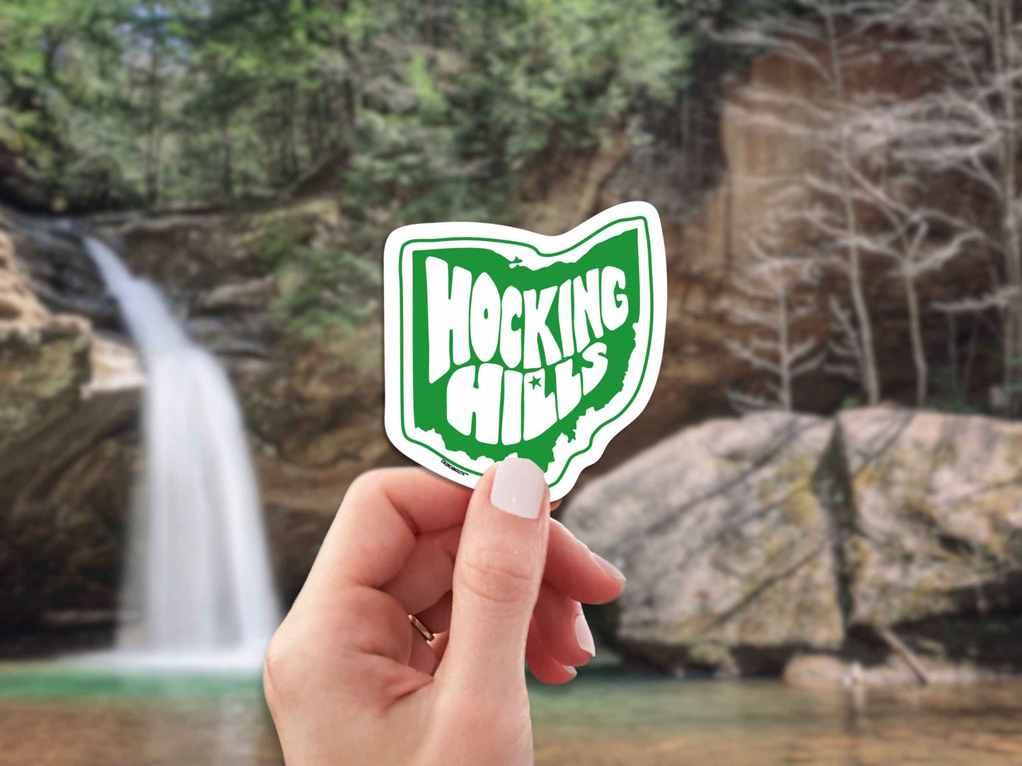 Hocking Hills Travel Luggage Sticker