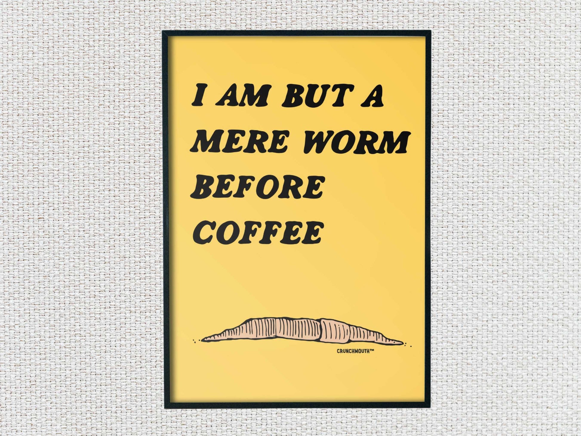 funny coffee poster, white textured background