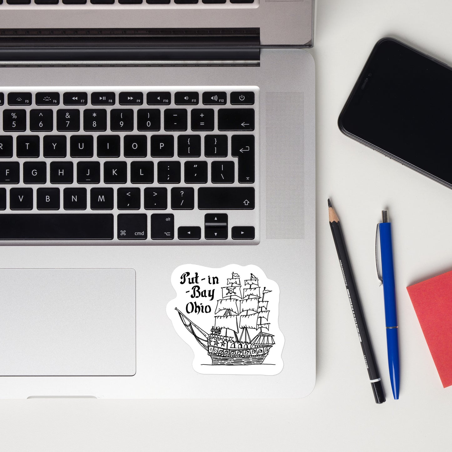 put in bay ohio 3 inch waterproof laptop decal