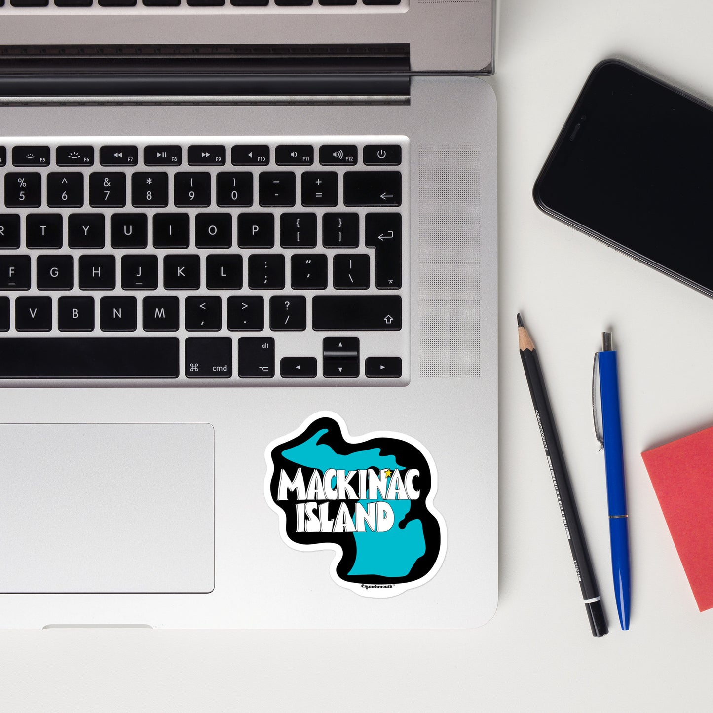 mackinac island kiss cut laptop sticker