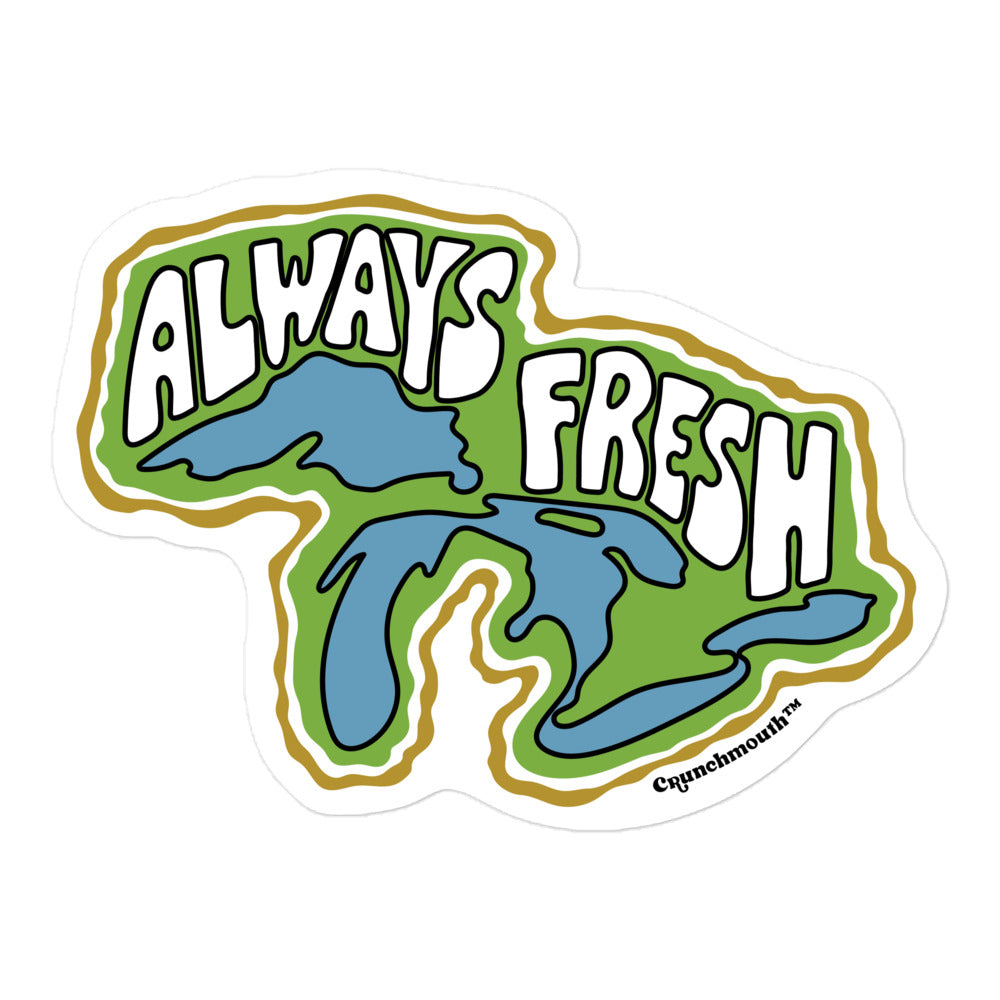 great lakes always fresh vinyl decal
