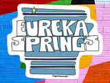 eureka springs arkansas sticker, colorful painted wall background
