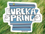 eureka springs arkansas sticker, grass background