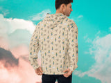 angry goose allover print sweatshirt, back, male, cloud sky background