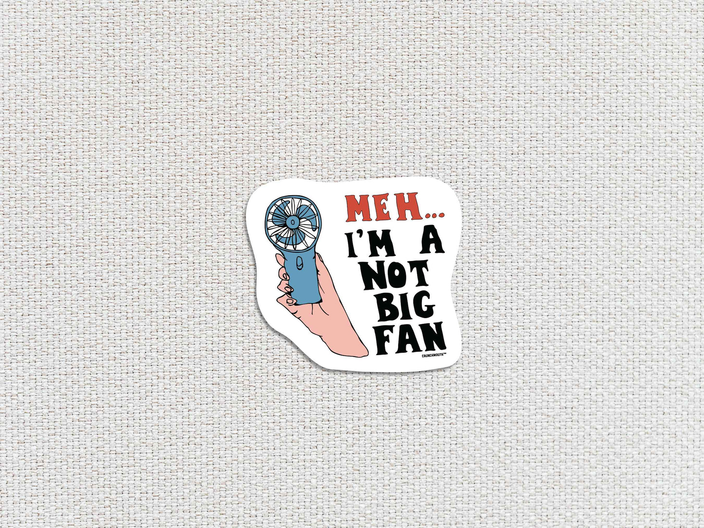 meh...i'm not a big fan sticker, white textured background