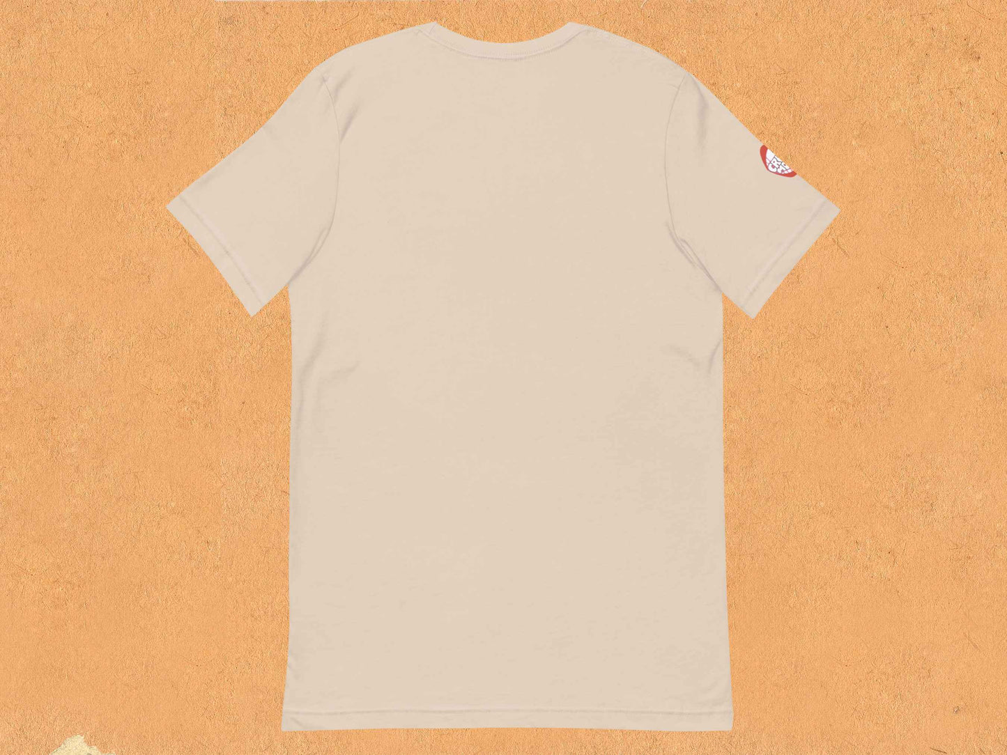 natchez shirt, natchez mississippi, souvenir t shirts, flat, back, orange textured background