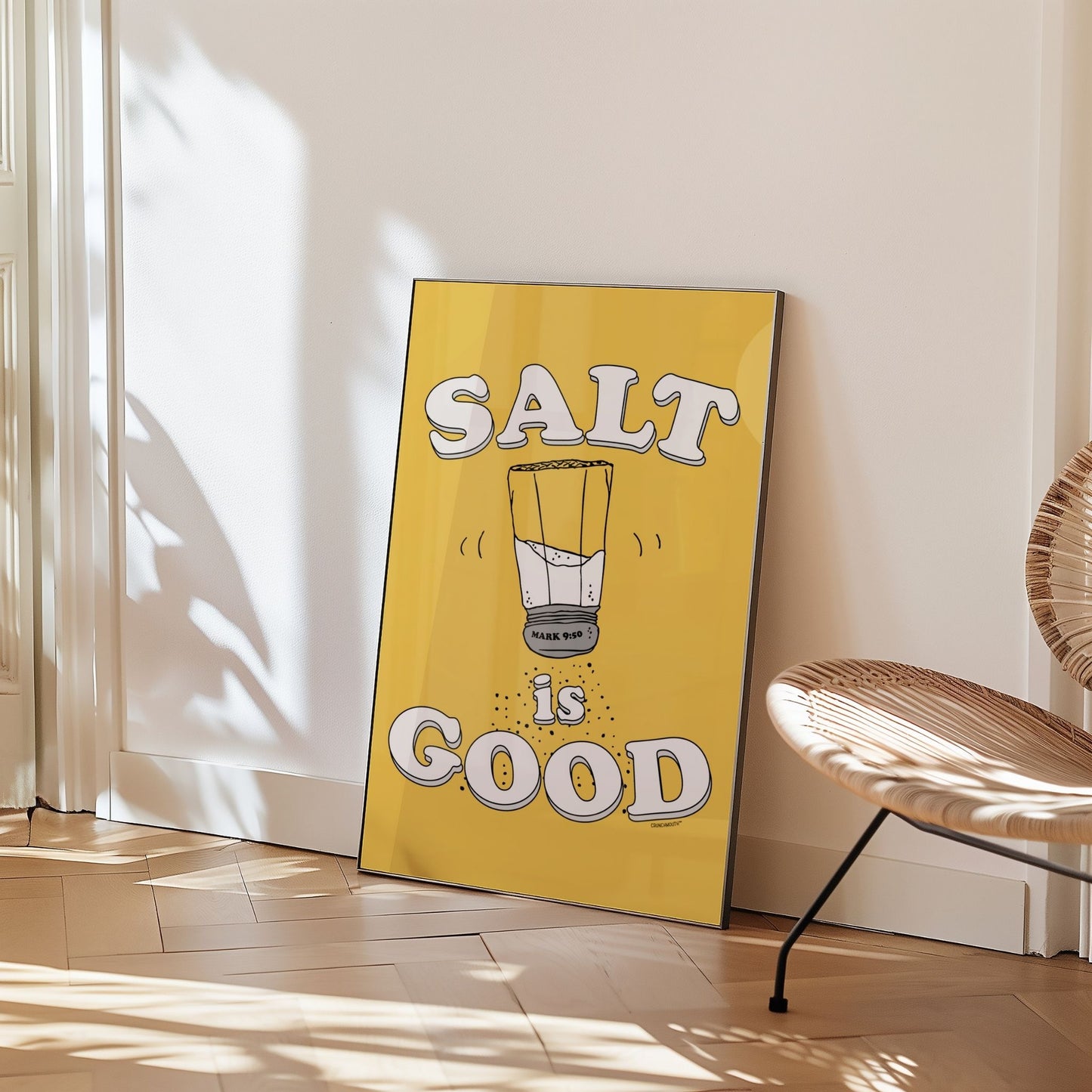 salt is good kjv Scripture verse kitchen sign, displayed in context