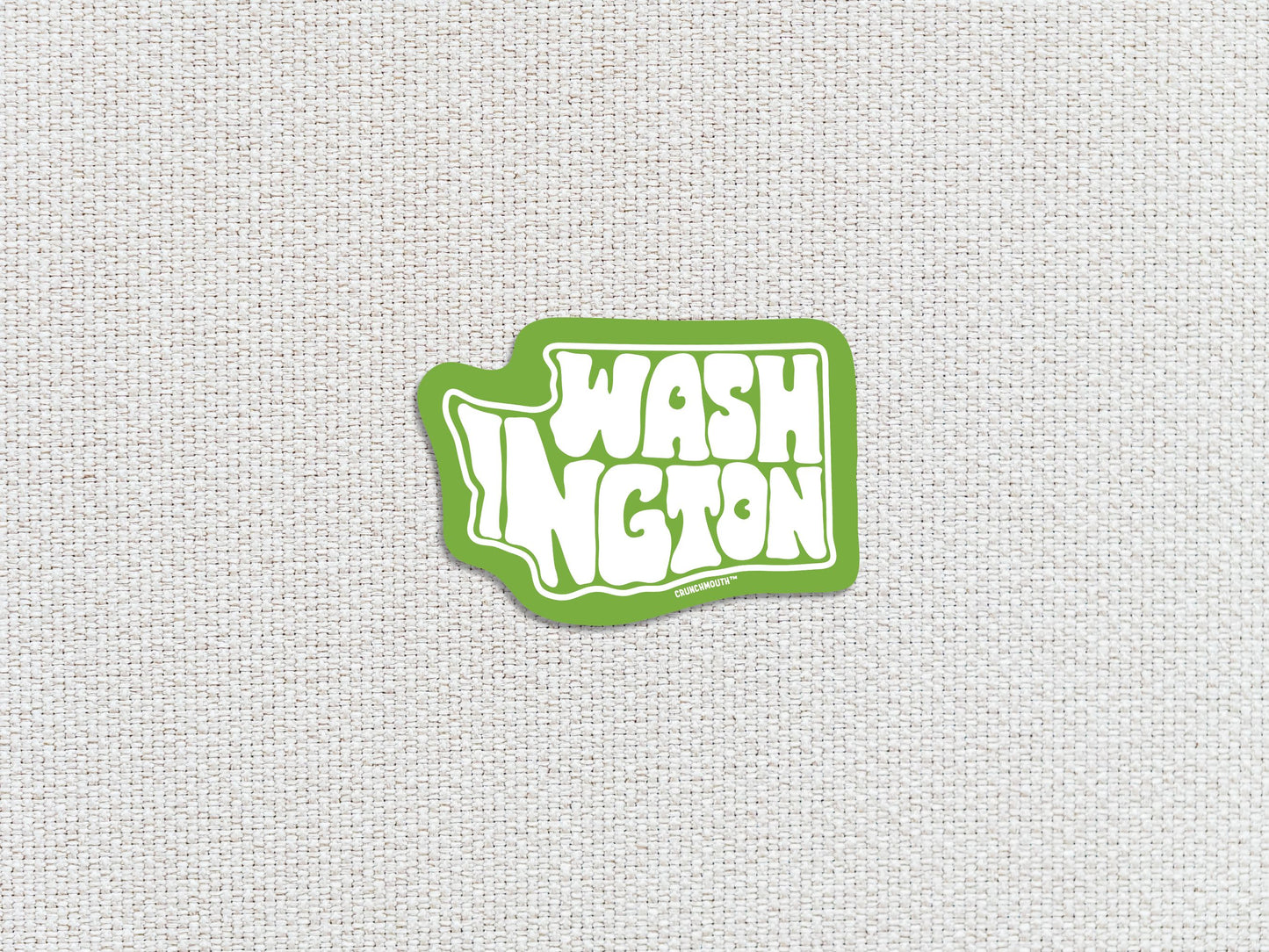 washington state travel luggage sticker, white textured background