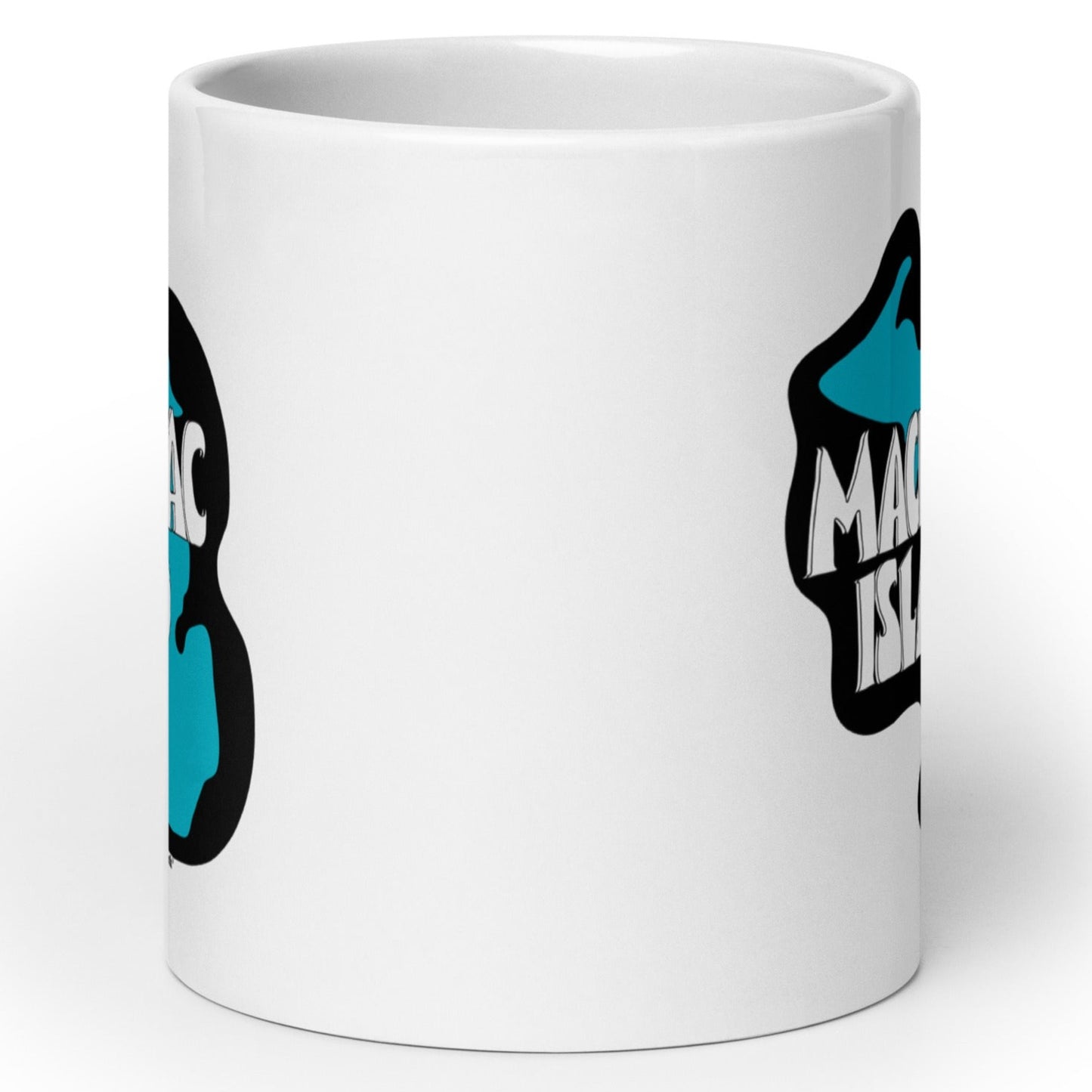 mackinac island michigan large 20 ounce coffee mug, angle 2
