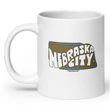 nebraska city coffee mug, handle on left