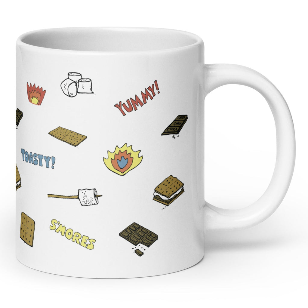 smores theme pattern coffee mug, angle 1