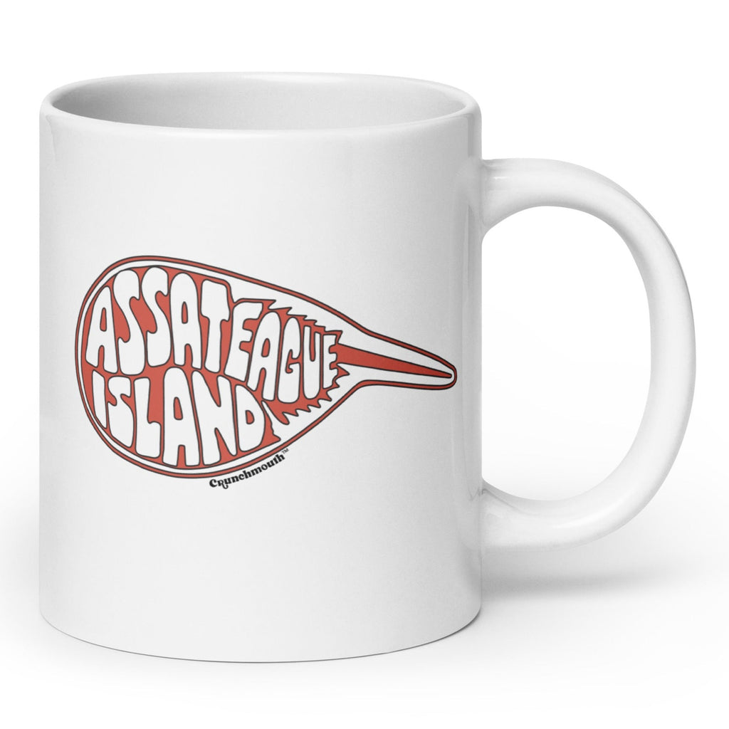 assateague island horseshoe crab coffee mug, angle 1