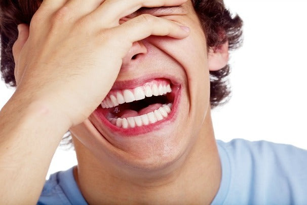 image of a man laughing