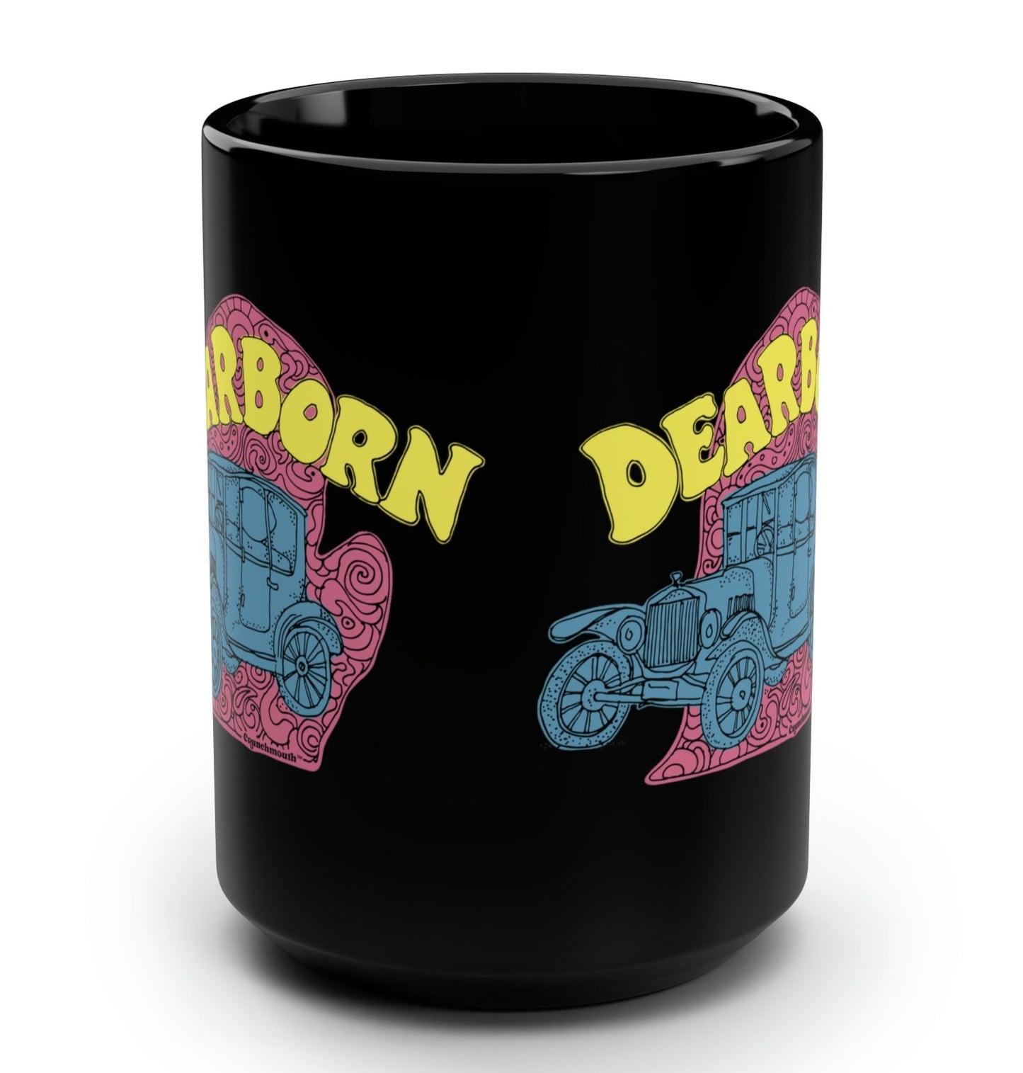 dearborn mi black ceramic coffee mug image 1