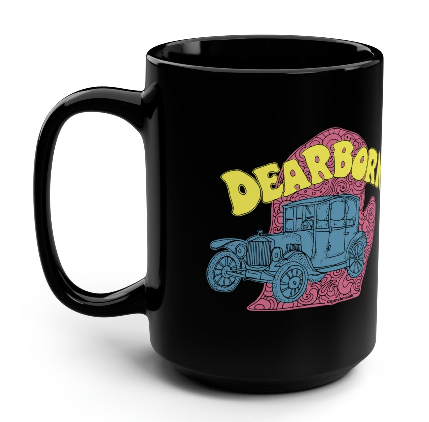 dearborn mi black ceramic coffee mug image 4
