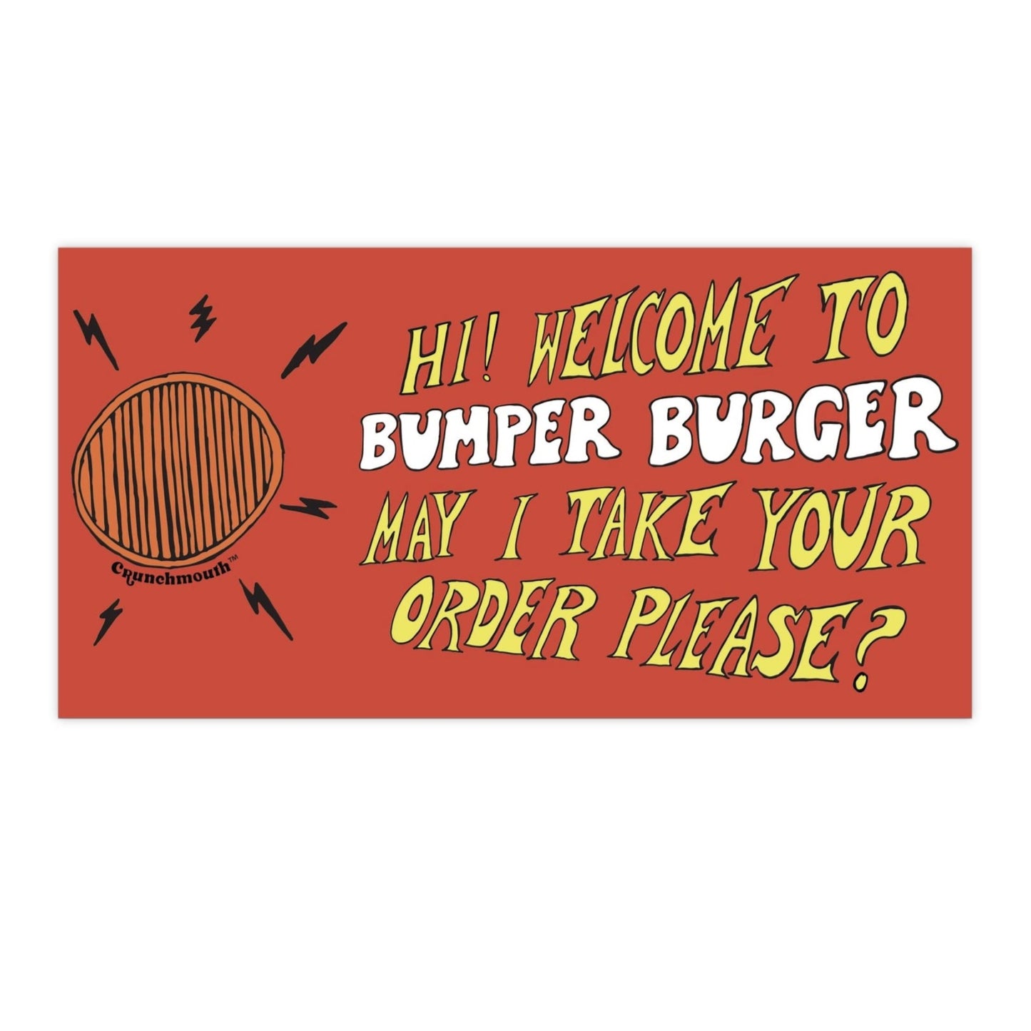 bumper burger fast food drive thru funny bumper sticker