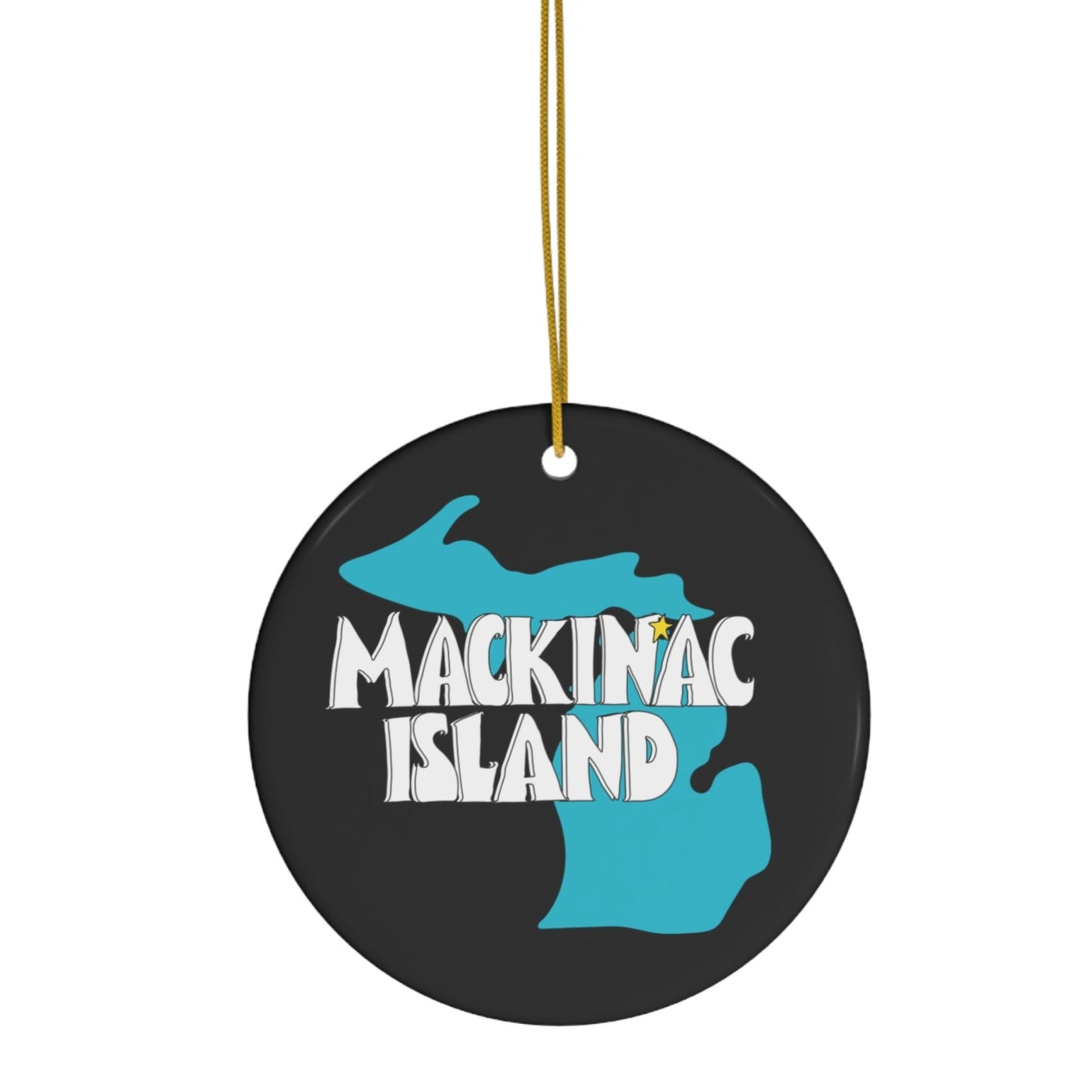 mackinac island michigan Christmas ornament