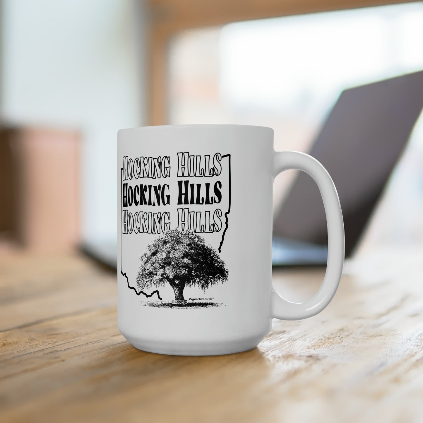 hocking hills state park white ceramic coffee mug context 4