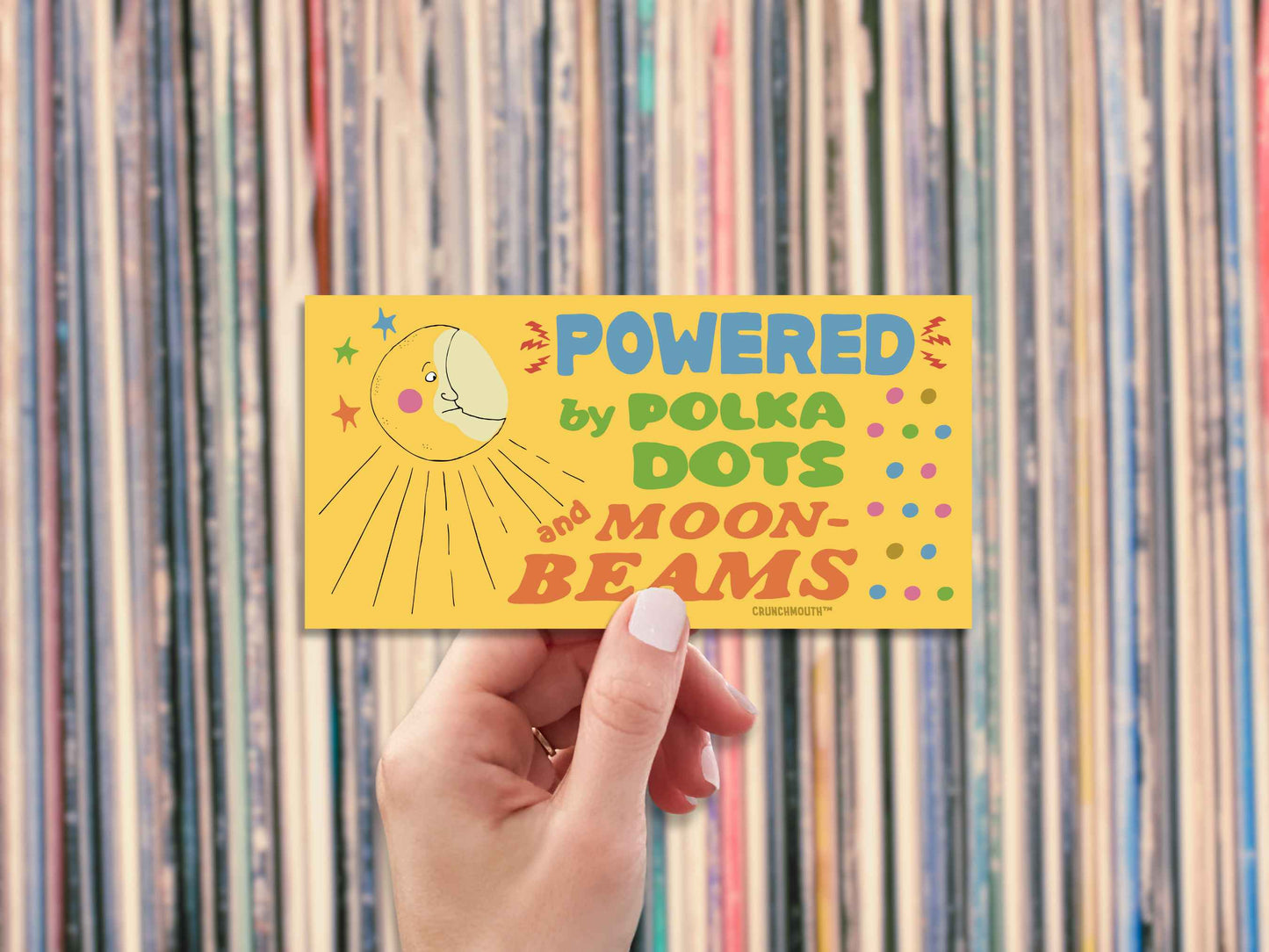 Powered By Polka Dots and Moonbeams Bumper Sticker