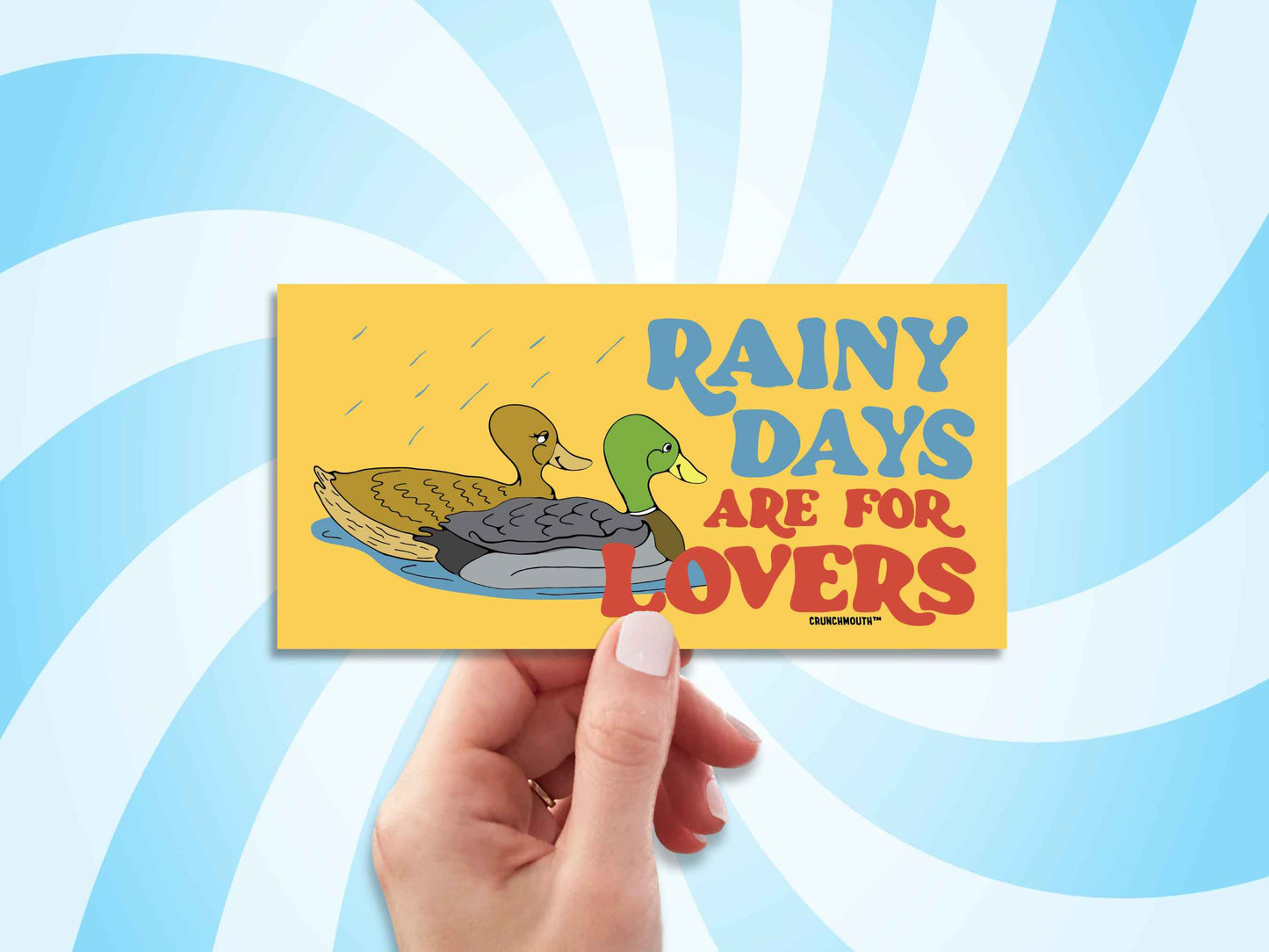 Rainy Days Are For Lovers Bumper Sticker