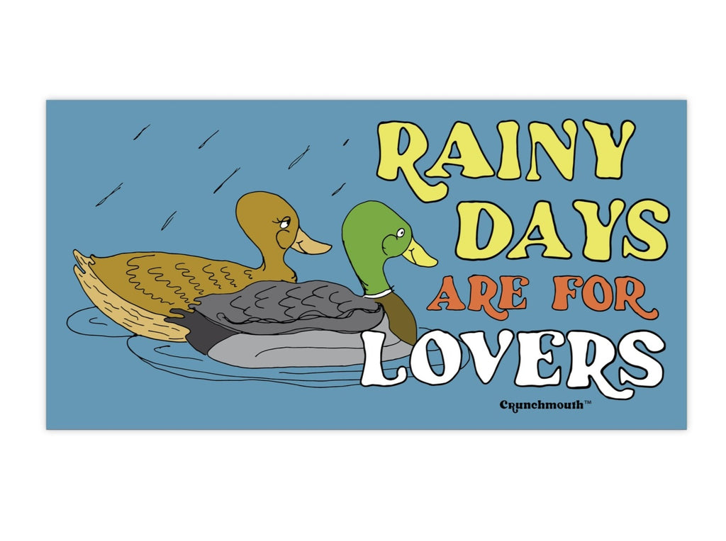 rainy days are for lovers featuring mallard ducks bumper sticker