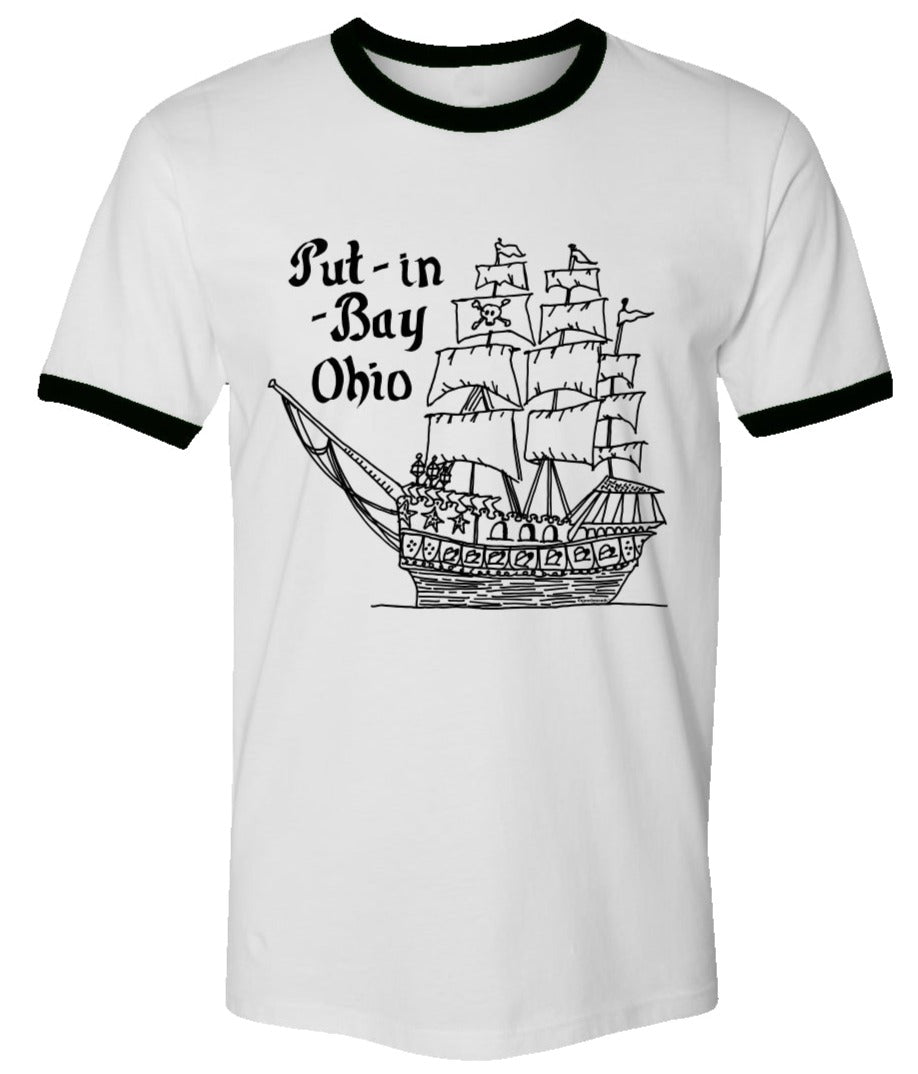 put in bay ohio pirate ship t-shirt