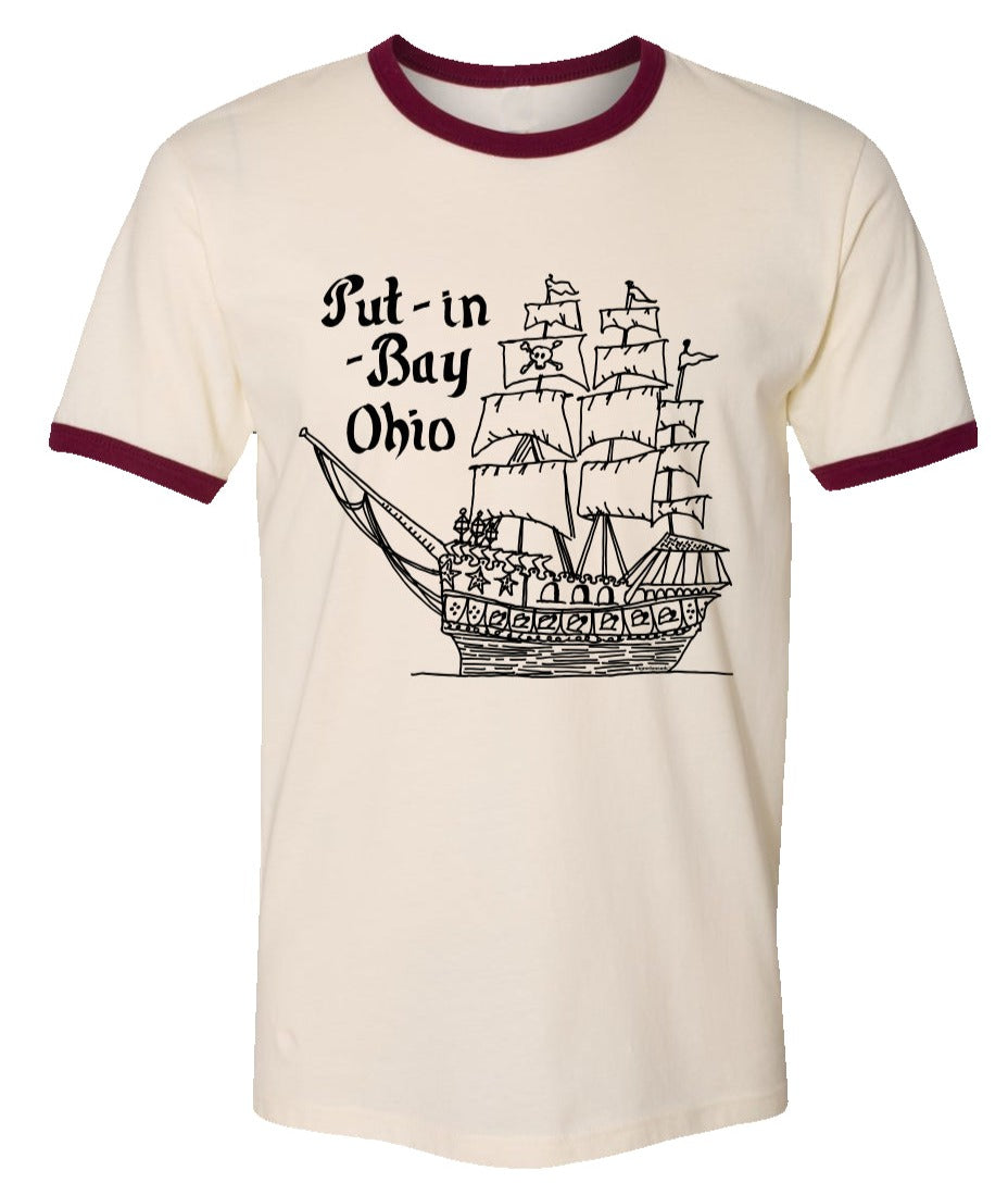 put in bay pirate ship vacation shirt