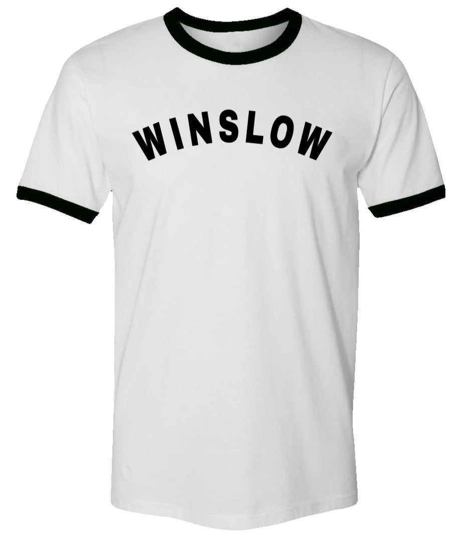 Winslow AZ Ringer Tee | Retro Style Arizona Road Trip T-shirt