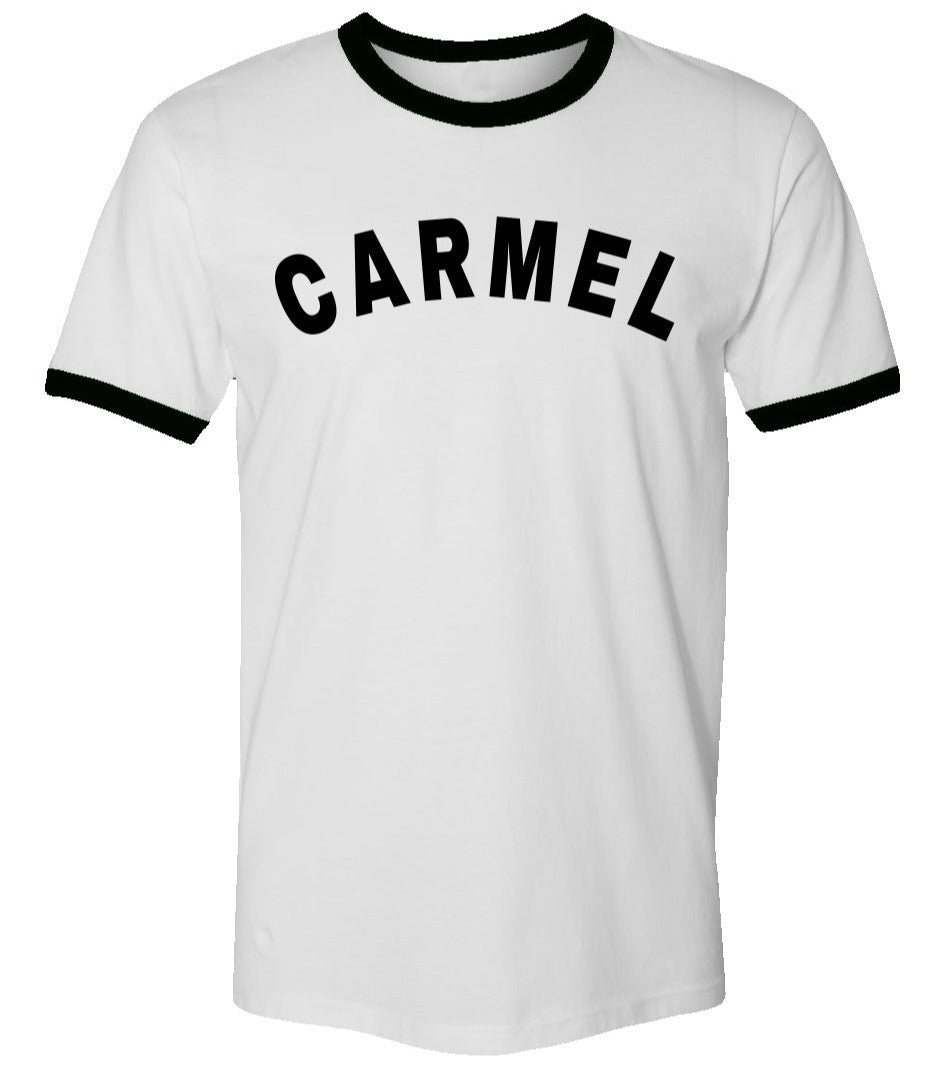 Carmel-by-the-Sea CA Ringer Tee | Carmel California Road Trip T-shirt