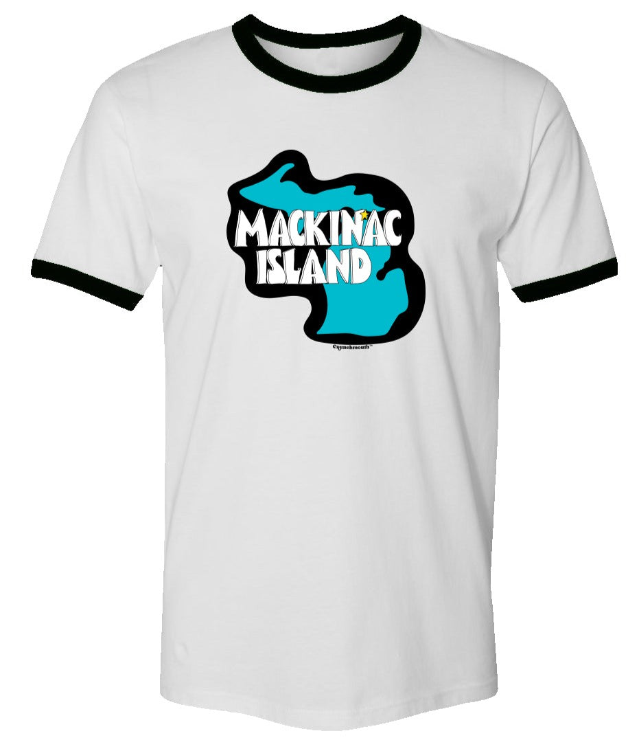 Mackinac Island MI Ringer Tee | MICHIGAN State Road Trip Shirt