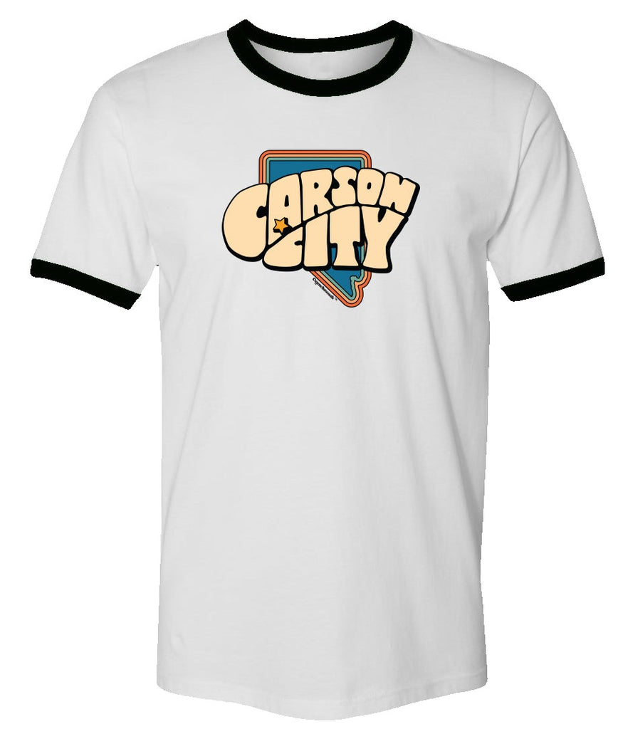 carson city 70s style road trip vacation tee