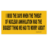 nuclear war bumper sticker no nukes anti nukes