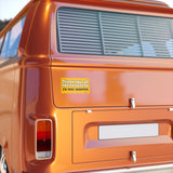 thank you for not tailgating i'm very sensitive sticker displayed on rear of camper van