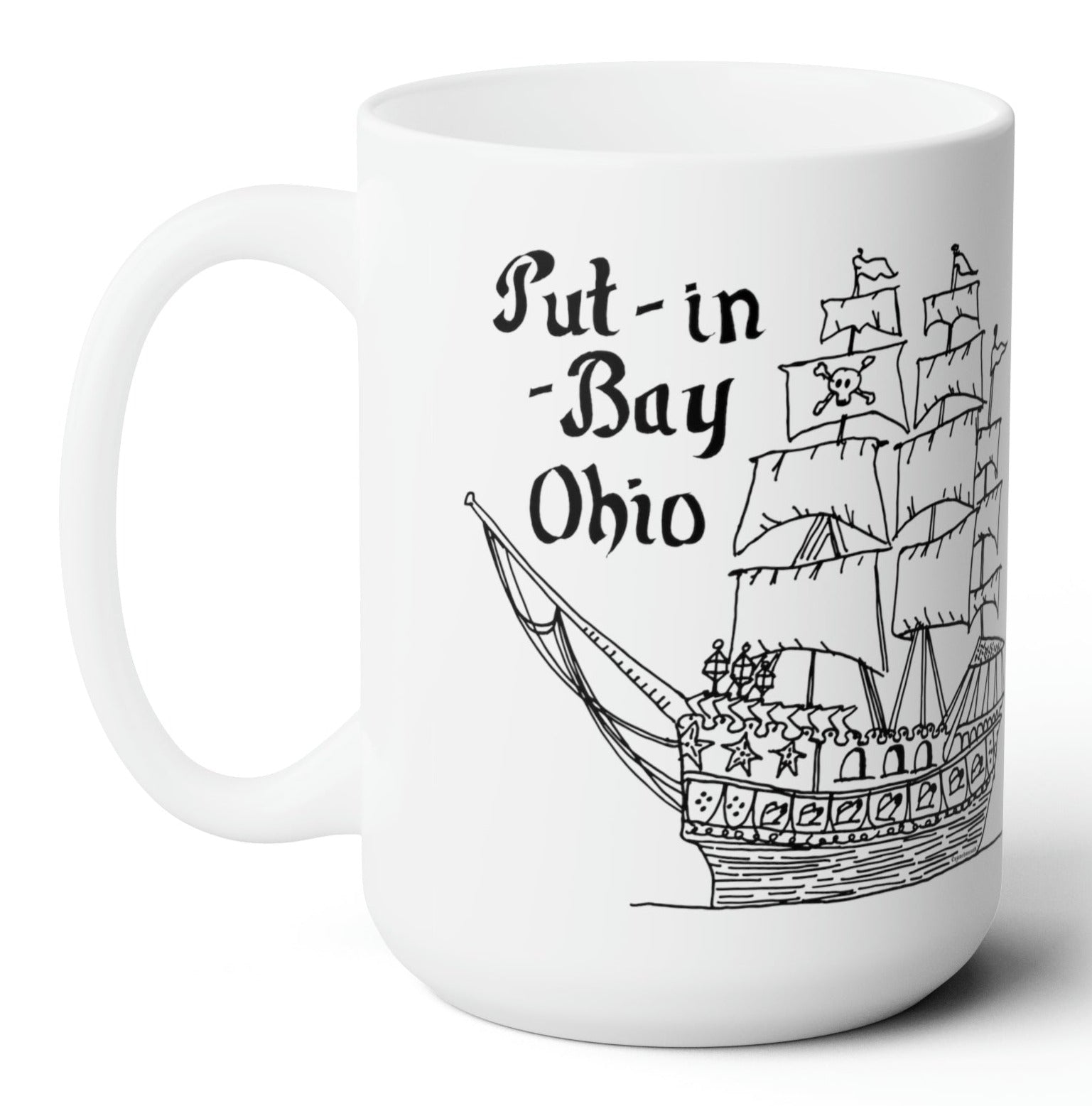 put in bay ohio 15 ounce white ceramic mug context 3