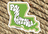 ponchatoula louisiana sticker, woven rug background