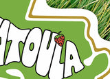 ponchatoula louisiana sticker, closeup