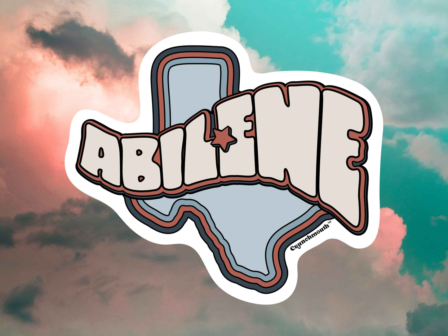 abilene sticker, travel stickers, cloud sky background