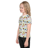 pancakes all over print t shirt for kids, girl&#39;s lifestyle mockups