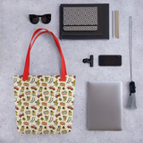 distracted squirrel in traffic shopping bag, front, lifestyle mockup, gray background