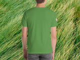 apache sitgreaves tshirt, back, male, green grass background