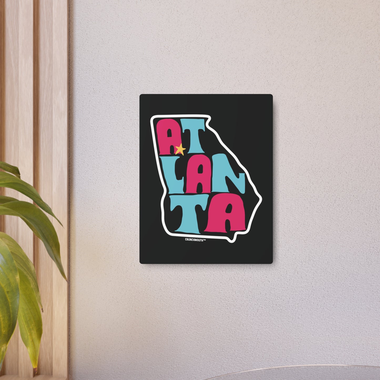 atlanta wall art, 11-in x 14-in, displayed on light color wall