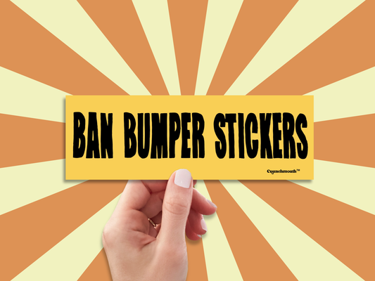ban bumper stickers bumper sticker, hand display, sun rays design background