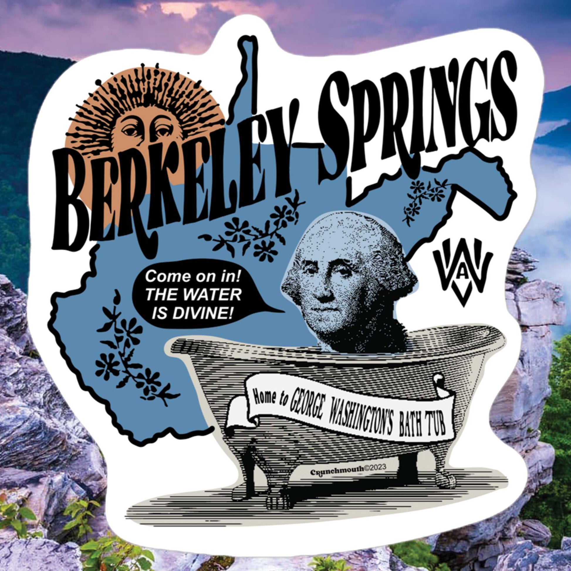 berkeley springs west virginia vinyl sticker