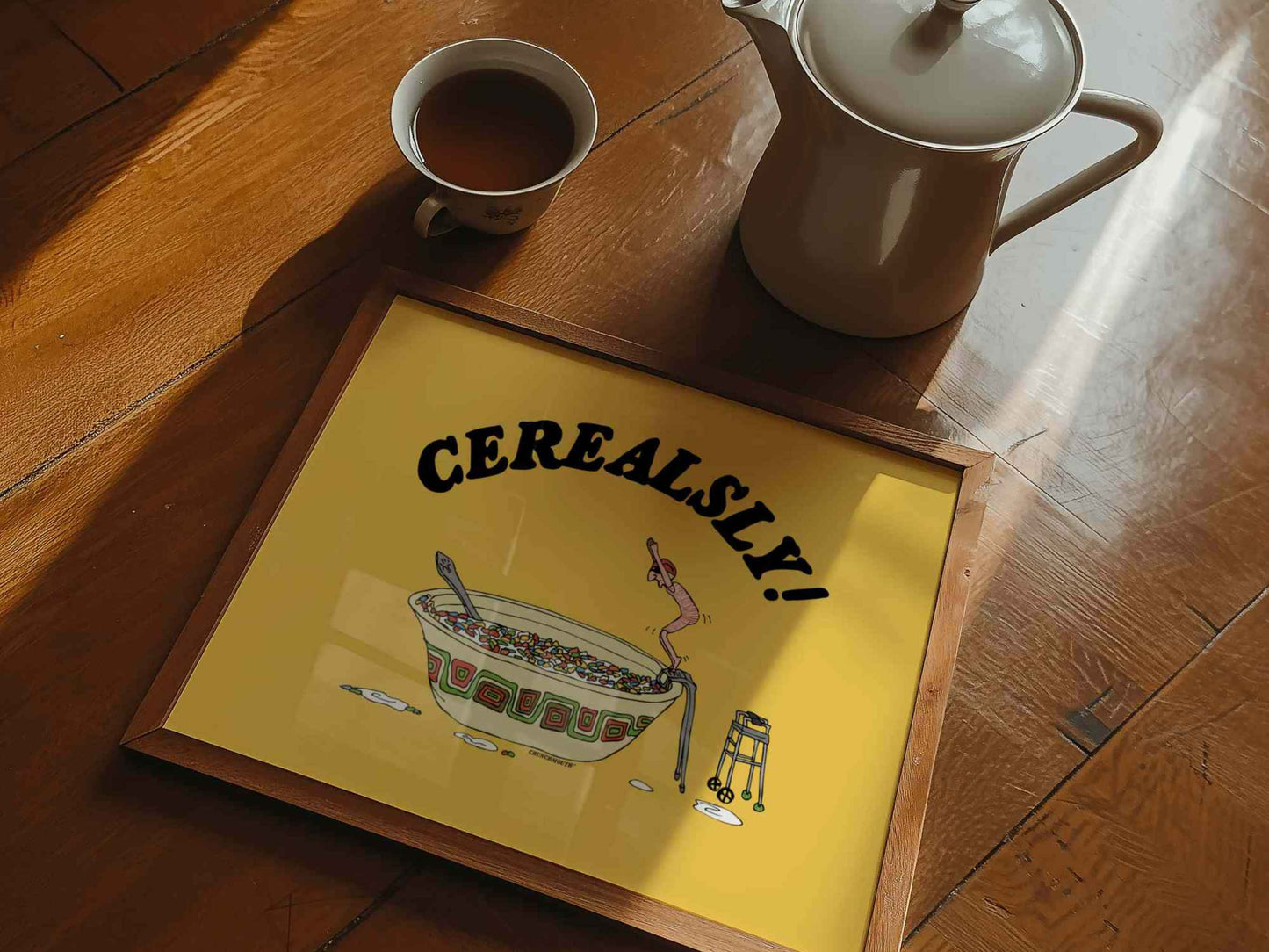 cerealsly retro wall art decor, displayed in context